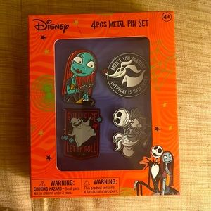 🎃Jack Skellington The Nightmare Before Christmas 4 piece metal set👻